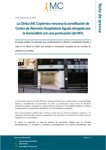 <div class=lightGallery-captions><p>Nota de prensa sobre la renovación de la certficación como centro de agudos que emite la Generalitat de Catalunya</p><p>Este reconocimiento certifica que la Clínica cuenta con un nivel de excelencia superior a los requisitos administrativos básicos, asegurando a los pacientes una atención de calidad, eficaz y adaptada a sus necesidades.</p><h4>Material cedido por 001 - MC MUTUAL</h4><span>19/09/2024</span></div>